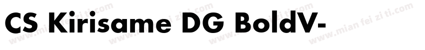 CS Kirisame DG BoldV字体转换